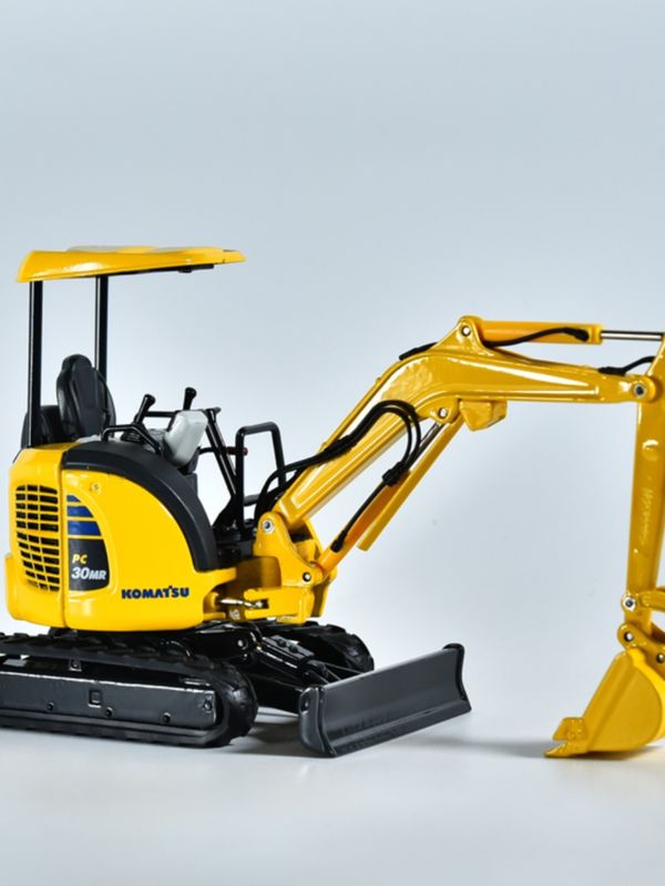 Komatsu PC30MR Мини-экскаватор 1/32 Масштабная литая металлическая модель коллекционная игрушка