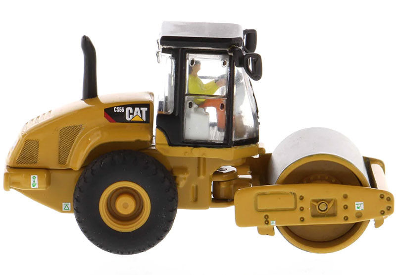 Сплавленный CAT CS56 гладкий барабанный вибрационный ролик 1:87 Масштаб конструкции Реплика модели