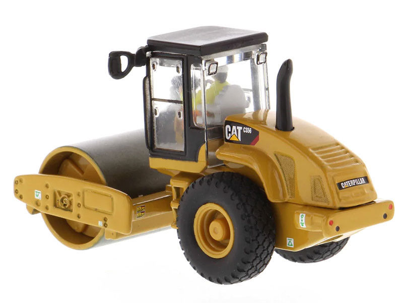 Сплавленный CAT CS56 гладкий барабанный вибрационный ролик 1:87 Масштаб конструкции Реплика модели