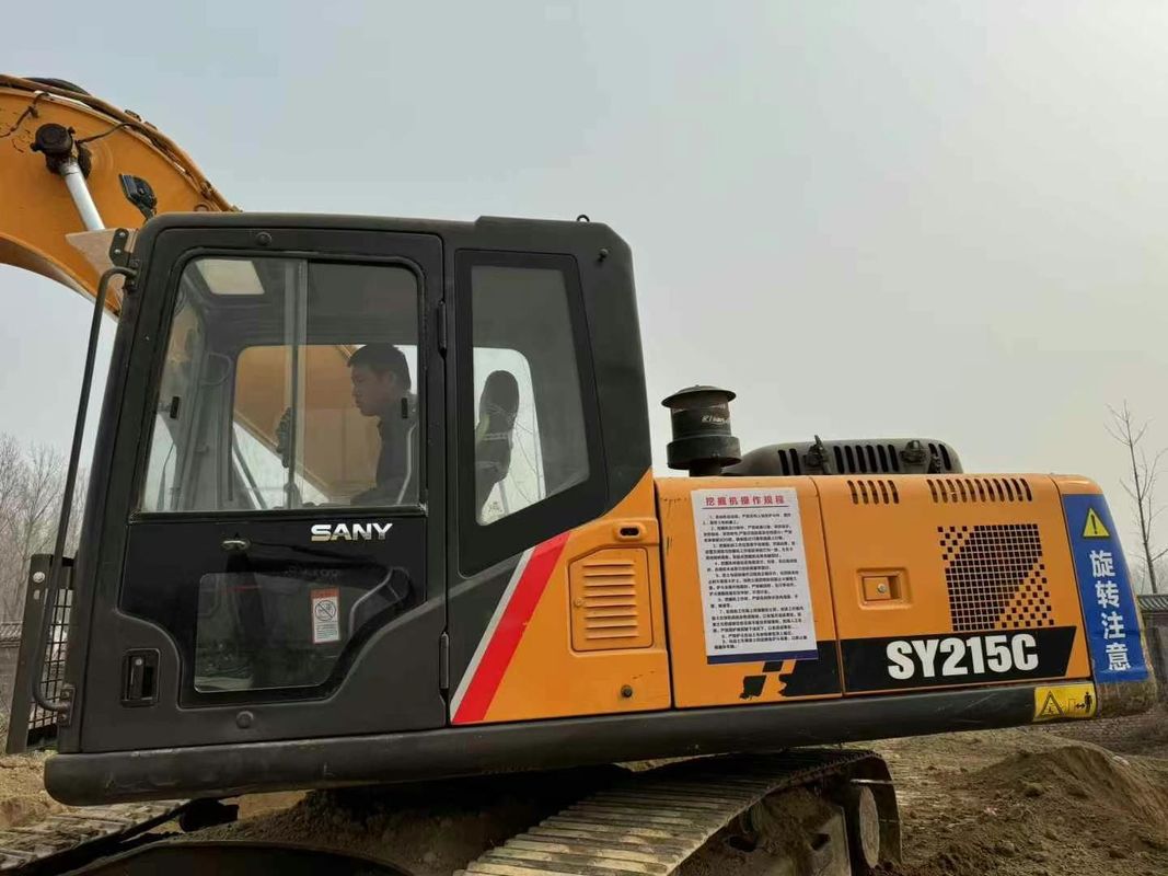 Использованная Sany SY215-9 Crawler Excavator Тяжелая строительная машина Надежная производительность