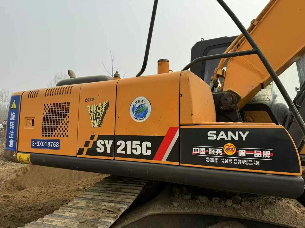 Использованная Sany SY215-9 Crawler Excavator Тяжелая строительная машина Надежная производительность