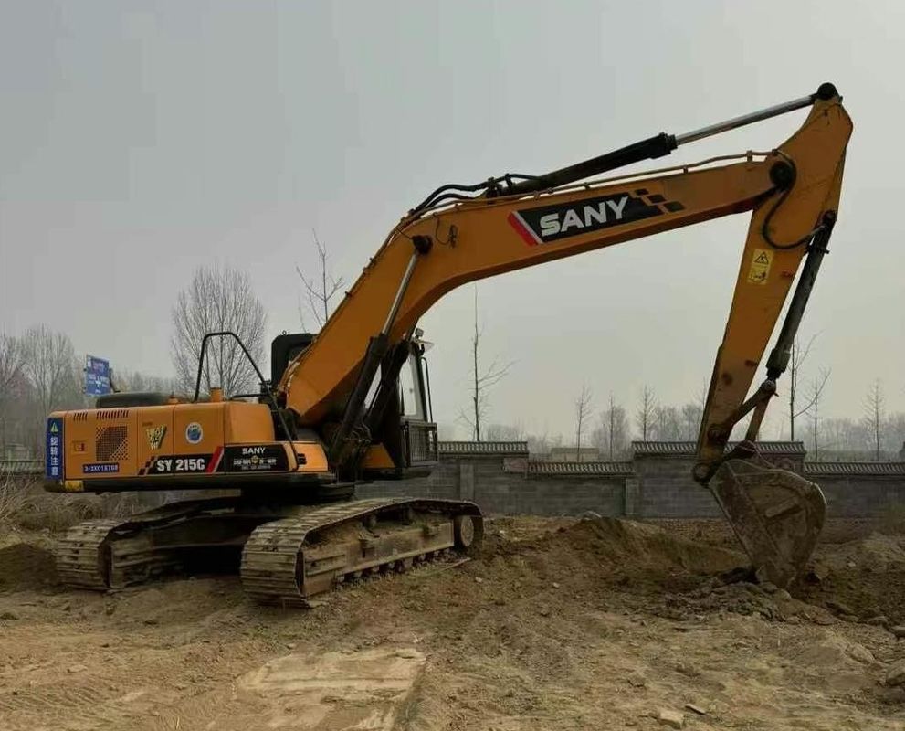 Использованная Sany SY215-9 Crawler Excavator Тяжелая строительная машина Надежная производительность
