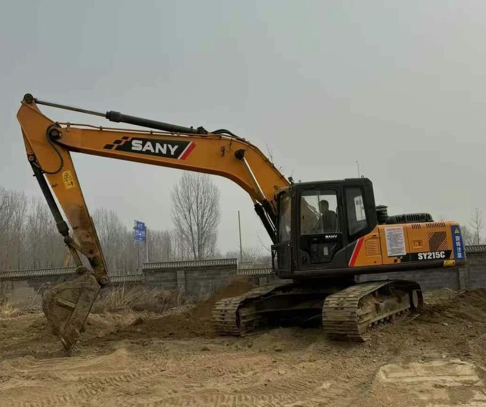 Использованная Sany SY215-9 Crawler Excavator Тяжелая строительная машина Надежная производительность