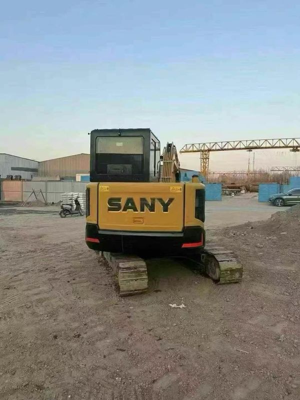 Использованный 2023 SANY SY60 мини экскаватор 500 рабочих часов Полный ремонт для ландшафта