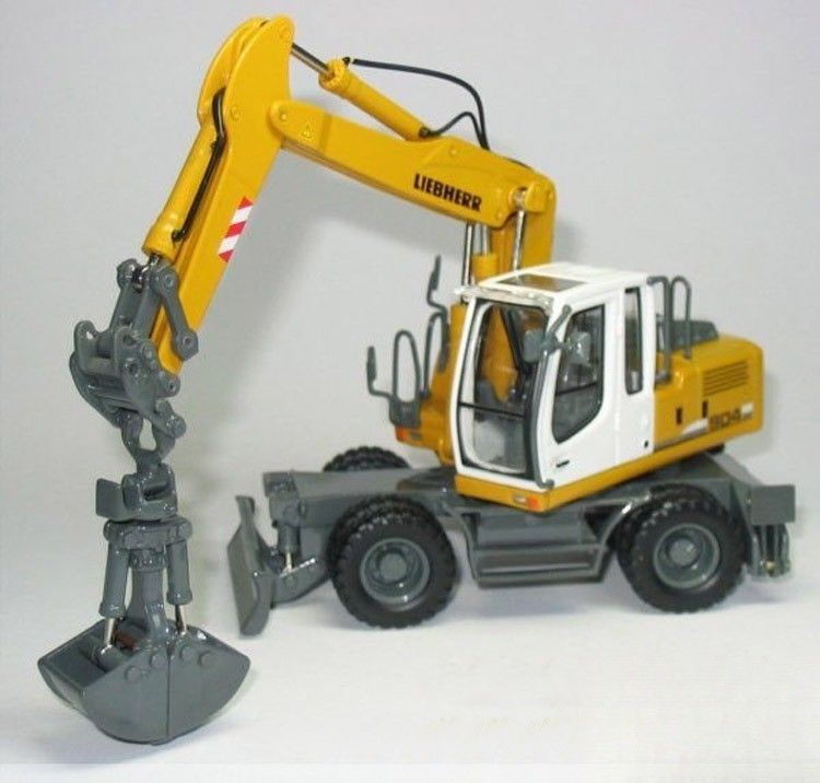 1/50 Liebherr A904C Модель колесных экскаваторов из литого металла коллекционируемый с хваткой 58004