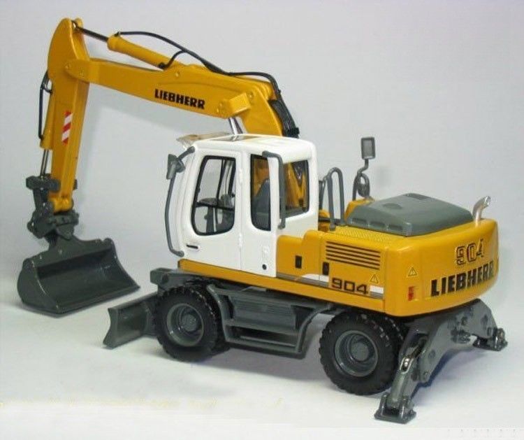1/50 Liebherr A904C Модель колесных экскаваторов из литого металла коллекционируемый с хваткой 58004