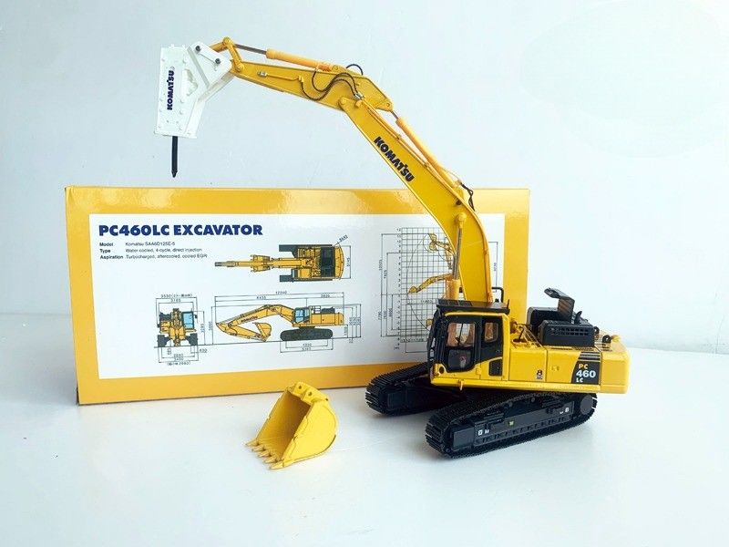 Komatsu PC460LC-8 1/50 Модель экскаватора из сплава с гидравлическим разрывом
