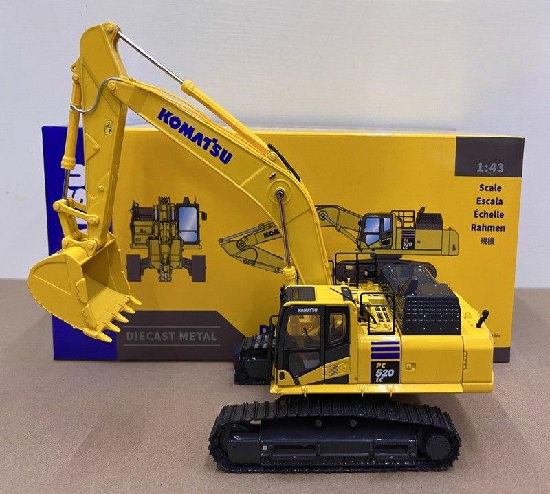 1/43 Масштаб Komatsu PC520LC-11M0 Сплавная литая экскаваторная модель - лицензированный коллекционер