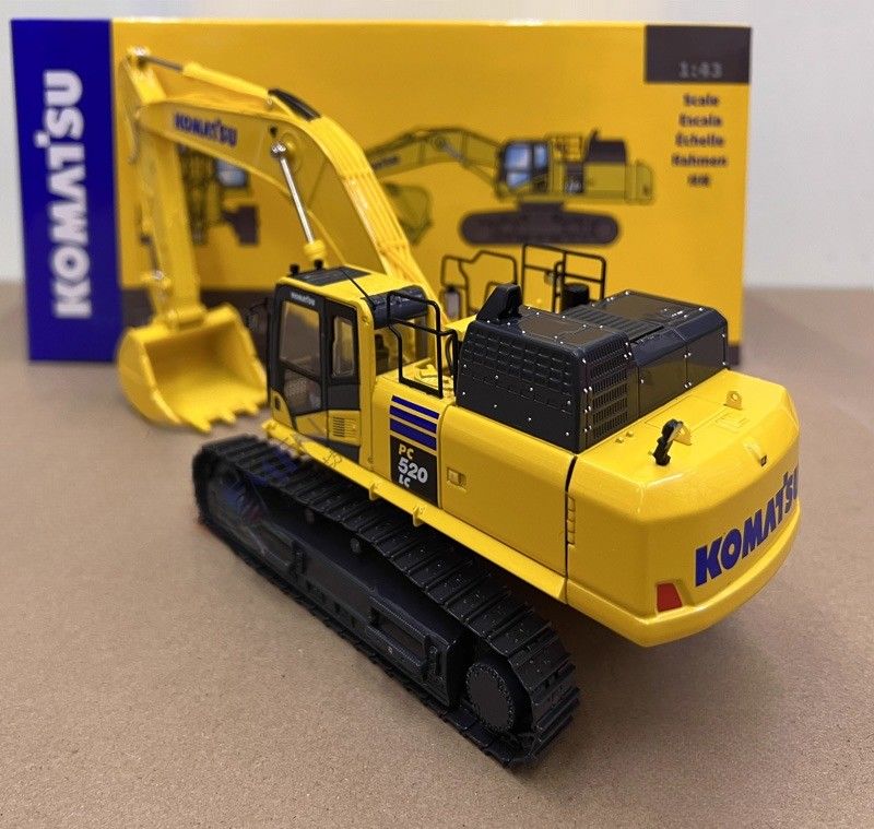 1/43 Масштаб Komatsu PC520LC-11M0 Сплавная литая экскаваторная модель - лицензированный коллекционер