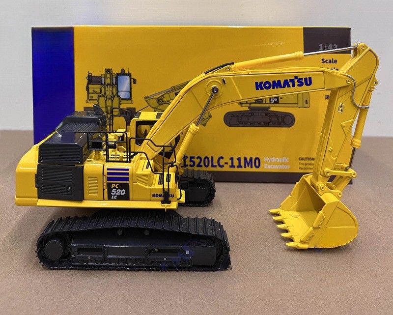 1/43 Масштаб Komatsu PC520LC-11M0 Сплавная литая экскаваторная модель - лицензированный коллекционер