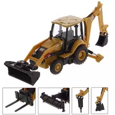 1/64 Масштабная модель экскаватора-погрузчика из литого сплава Diecast Masters для тяжелой техники 85765