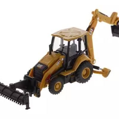 1/64 Масштабная модель экскаватора-погрузчика из литого сплава Diecast Masters для тяжелой техники 85765
