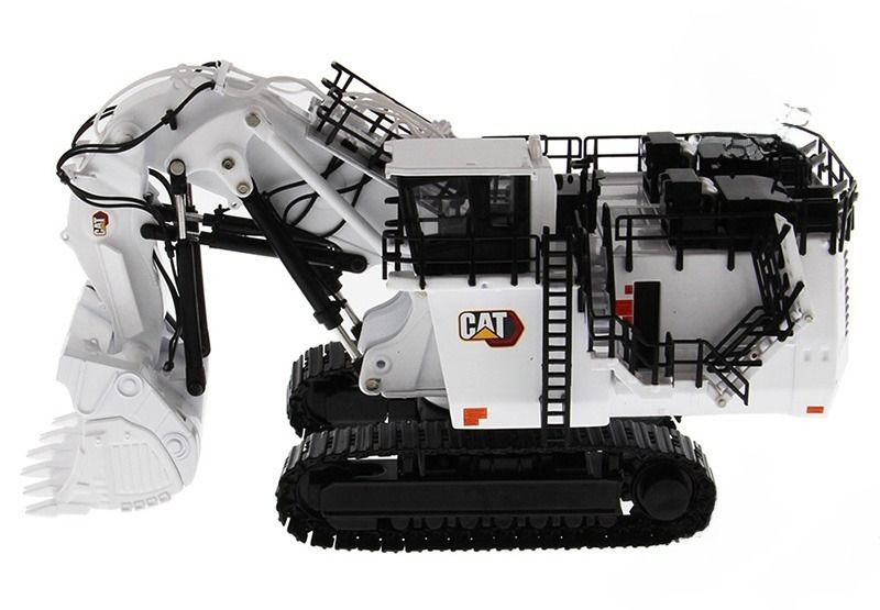 DM85653 Limited White Mining Excavator Diecast Engineering Vehicle CCM Model 1/87 Scale