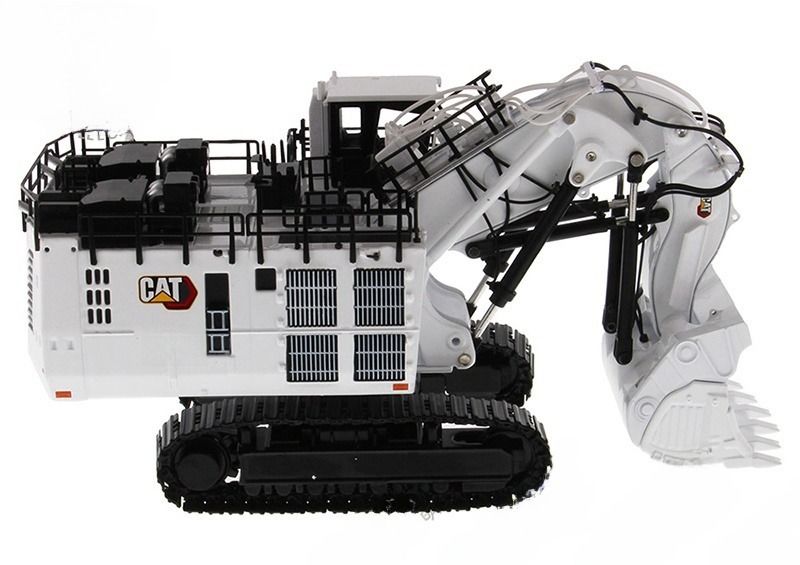 DM85653 Limited White Mining Excavator Diecast Engineering Vehicle CCM Model 1/87 Scale