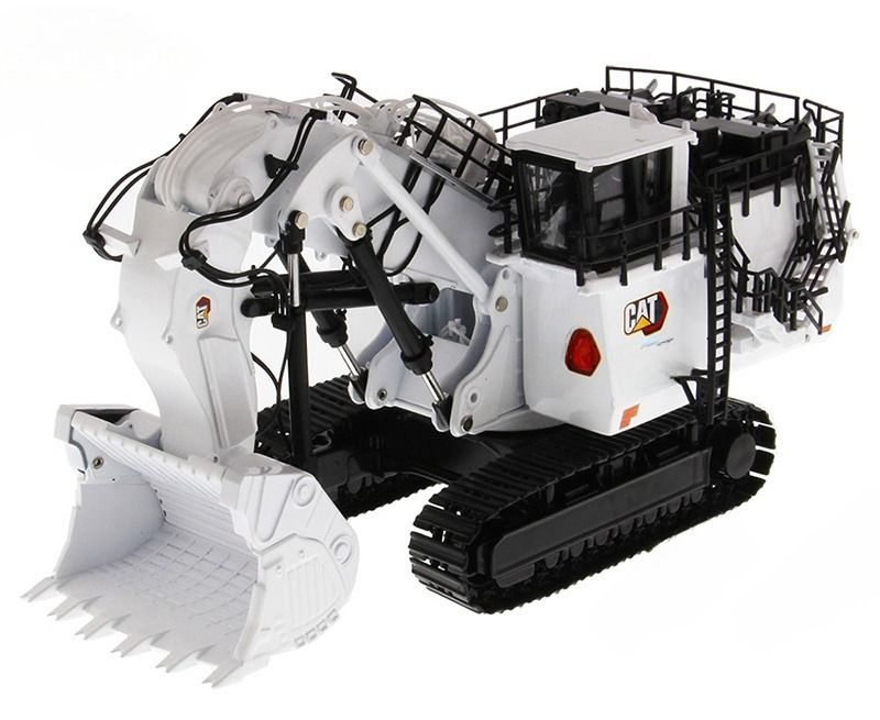 DM85653 Limited White Mining Excavator Diecast Engineering Vehicle CCM Model 1/87 Scale