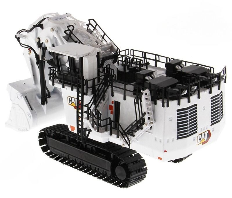 DM85653 Limited White Mining Excavator Diecast Engineering Vehicle CCM Model 1/87 Scale