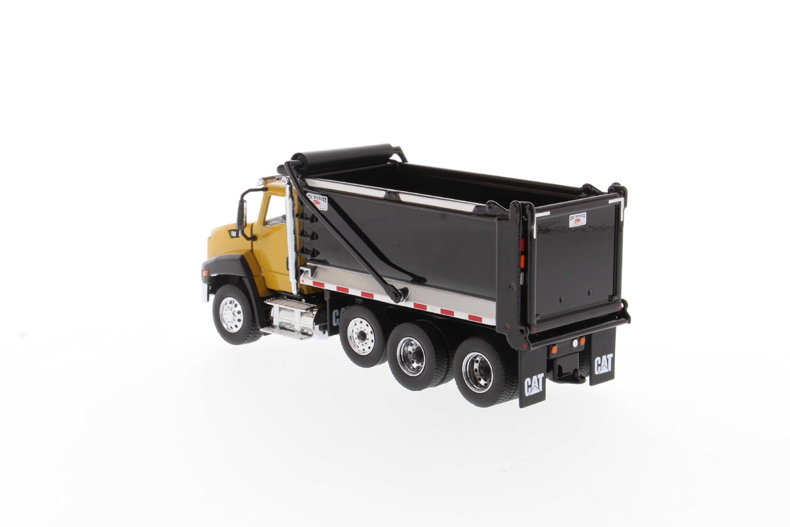 DM 1:50 Cat CT660 Day Cab Автоматизированный мусоровоз Желтая сплавная модель 85668