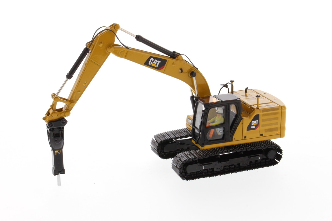 DM 1:50 CAT 323 С рабочими инструментами Литой экскаватор Инженерная модель автомобиля 85657