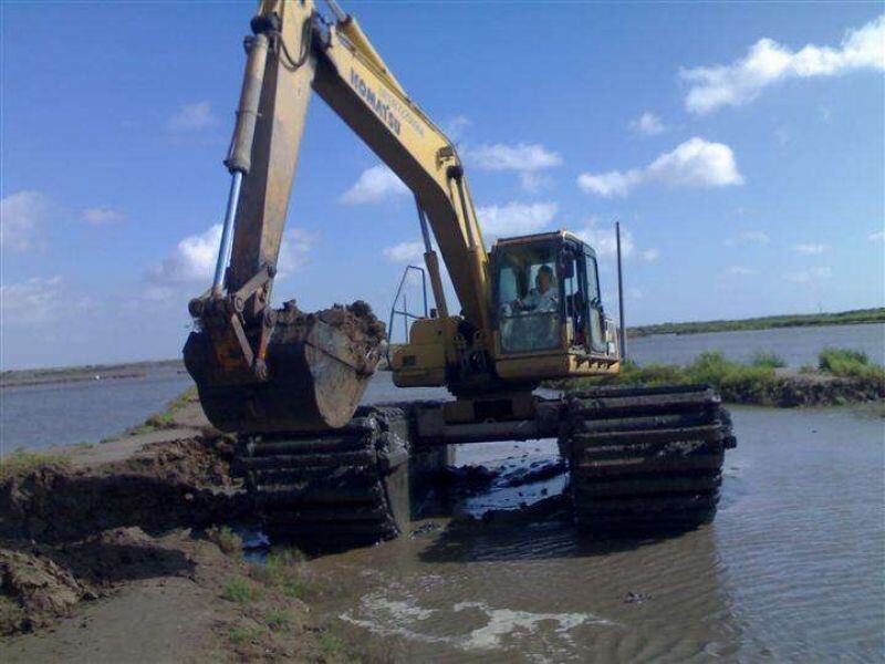 Специализированный амфибийный экскаватор плавучий понтон шнурка для SY135 320D гидравлический ходовый двигатель поставщик