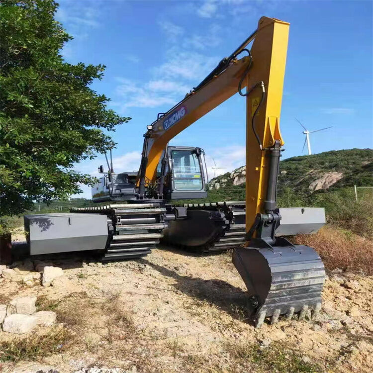 Настраиваемое понтонное шасси экскаватора, плавающее по воде, для болотистой местности, для стабильной работы, простое обслуживание, поставщик